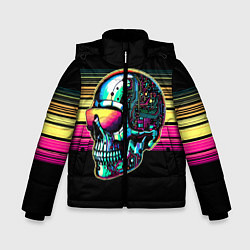 Зимняя куртка для мальчика Cyber skull - ai art fantasy