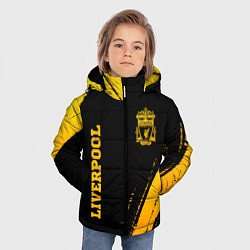 Куртка зимняя для мальчика Liverpool - gold gradient вертикально, цвет: 3D-черный — фото 2