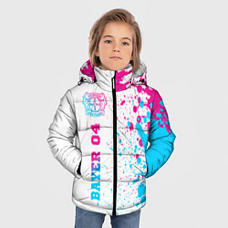 Куртка зимняя для мальчика Bayer 04 neon gradient style по-вертикали, цвет: 3D-черный — фото 2