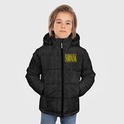 Куртка зимняя для мальчика Нирвана на спине, цвет: 3D-светло-серый — фото 2