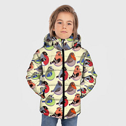 Куртка зимняя для мальчика Веселые птички, цвет: 3D-красный — фото 2