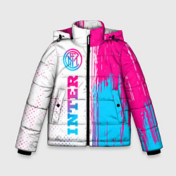 Зимняя куртка для мальчика Inter neon gradient style по-вертикали