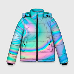 Куртка зимняя для мальчика Неоновый бензин, цвет: 3D-черный
