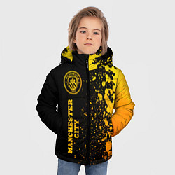 Куртка зимняя для мальчика Manchester City - gold gradient по-вертикали, цвет: 3D-черный — фото 2