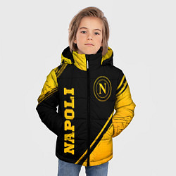 Куртка зимняя для мальчика Napoli - gold gradient вертикально, цвет: 3D-черный — фото 2