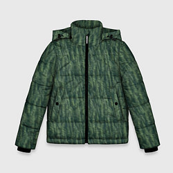 Куртка зимняя для мальчика Зеленые клубы шерсти, цвет: 3D-светло-серый