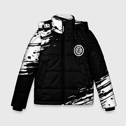 Куртка зимняя для мальчика Inter абстрактные краски текстура, цвет: 3D-светло-серый