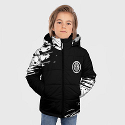 Куртка зимняя для мальчика Inter абстрактные краски текстура, цвет: 3D-светло-серый — фото 2