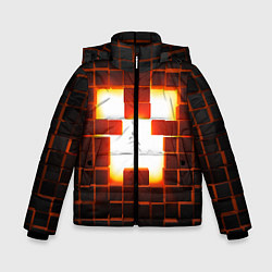 Куртка зимняя для мальчика Скин крипера майнкрафт, цвет: 3D-черный