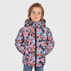 Куртка зимняя для мальчика Неоновый пиксельный камуфляжный паттерн, цвет: 3D-светло-серый — фото 2