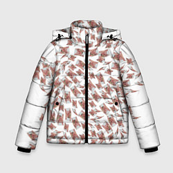 Куртка зимняя для мальчика Деньги рубли, цвет: 3D-красный