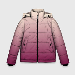Куртка зимняя для мальчика Градиент бежевый в пурпурный, цвет: 3D-черный
