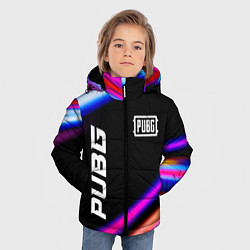 Куртка зимняя для мальчика PUBG speed game lights, цвет: 3D-черный — фото 2