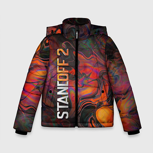 Зимняя куртка для мальчика Standoff 2 - Oil Sheen pattern / 3D-Красный – фото 1