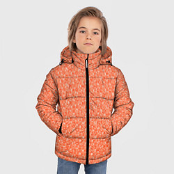 Куртка зимняя для мальчика Оранжевый мелкий рисунок, цвет: 3D-красный — фото 2