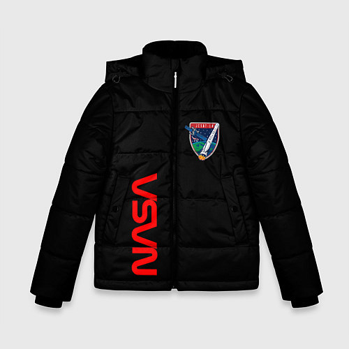 Зимняя куртка для мальчика Nasa space logo steel / 3D-Красный – фото 1