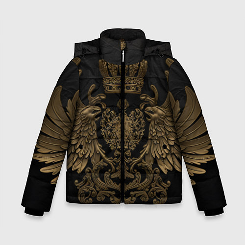 Зимняя куртка для мальчика Золотые крылья с узорами / 3D-Красный – фото 1