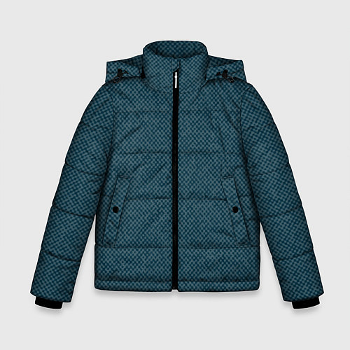 Зимняя куртка для мальчика Текстурированный тёмный сине-зелёный / 3D-Светло-серый – фото 1