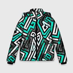 Куртка зимняя для мальчика Разноцветный лабиринт, цвет: 3D-светло-серый