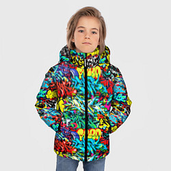 Куртка зимняя для мальчика Dance graffiti, цвет: 3D-черный — фото 2