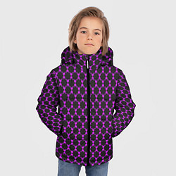 Куртка зимняя для мальчика Паттерн сетчатый, цвет: 3D-черный — фото 2