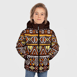 Куртка зимняя для мальчика Африканский традиционный орнамент, цвет: 3D-светло-серый — фото 2