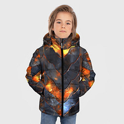 Куртка зимняя для мальчика Чешуя в огне, цвет: 3D-красный — фото 2