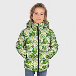 Куртка зимняя для мальчика Авокадо и брокколи, цвет: 3D-светло-серый — фото 2