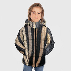 Куртка зимняя для мальчика Мех зебры, цвет: 3D-светло-серый — фото 2