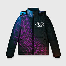 Зимняя куртка для мальчика Subaru neon hexagon