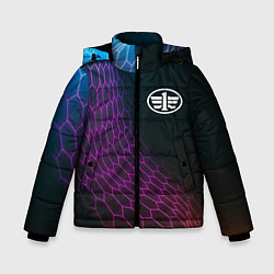 Зимняя куртка для мальчика FAW neon hexagon
