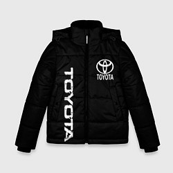 Куртка зимняя для мальчика Toyota logo white steel, цвет: 3D-черный