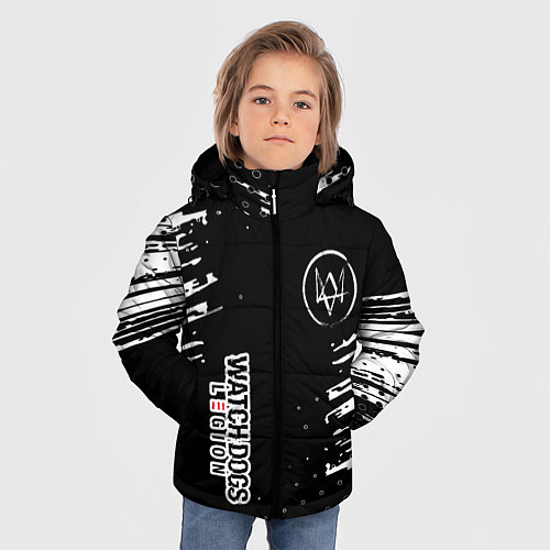 Зимняя куртка для мальчика Watch dogs краски / 3D-Светло-серый – фото 3