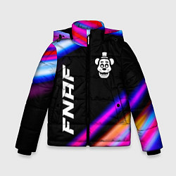 Куртка зимняя для мальчика FNAF speed game lights, цвет: 3D-черный