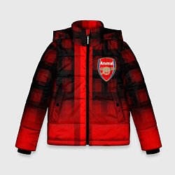 Куртка зимняя для мальчика Arsenal fc sport geometry steel, цвет: 3D-красный