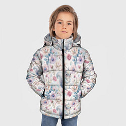Куртка зимняя для мальчика Бельчонок в цветах, цвет: 3D-черный — фото 2