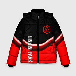 Куртка зимняя для мальчика Linkin park geometry line steel, цвет: 3D-светло-серый