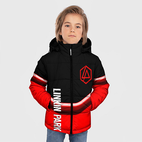 Зимняя куртка для мальчика Linkin park geometry line steel / 3D-Светло-серый – фото 3