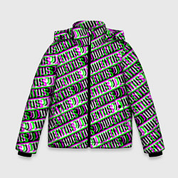 Куртка зимняя для мальчика Juventus glitch pattern, цвет: 3D-черный