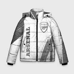 Куртка зимняя для мальчика Arsenal - white gradient вертикально, цвет: 3D-черный