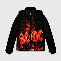 Куртка зимняя для мальчика AC/DC Flame, цвет: 3D-красный