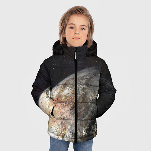 Зимняя куртка для мальчика Плутон / 3D-Светло-серый – фото 3