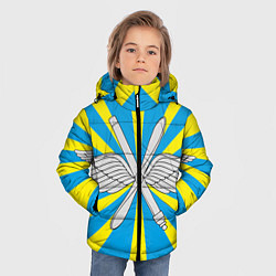 Куртка зимняя для мальчика Флаг ВВС, цвет: 3D-светло-серый — фото 2