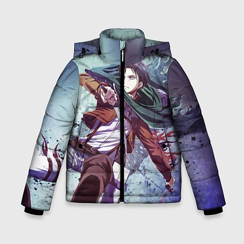 Зимняя куртка для мальчика Атака Титанов / 3D-Красный – фото 1