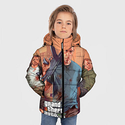 Куртка зимняя для мальчика GTA 5: Gangsta, цвет: 3D-светло-серый — фото 2