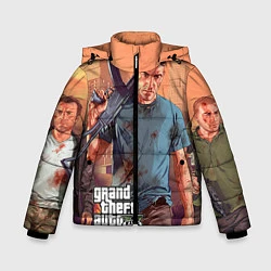 Куртка зимняя для мальчика GTA 5: Gangsta, цвет: 3D-красный