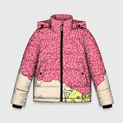 Куртка зимняя для мальчика Drop Dead: Pink Brains, цвет: 3D-красный