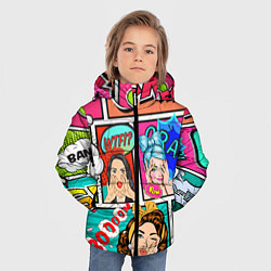 Куртка зимняя для мальчика POP ART, цвет: 3D-светло-серый — фото 2