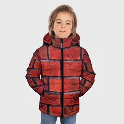 Куртка зимняя для мальчика Кирпич, цвет: 3D-черный — фото 2