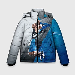 Куртка зимняя для мальчика Баскетбол бросок, цвет: 3D-светло-серый